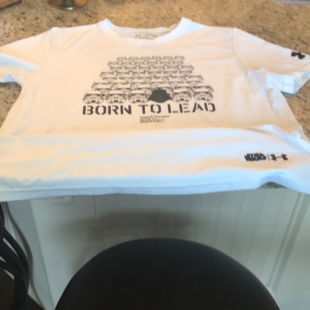 YXL UNDERARMOUR loose fit white shirt Star Wars